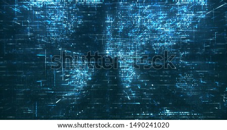 Abstract digital data background. 3D rendering