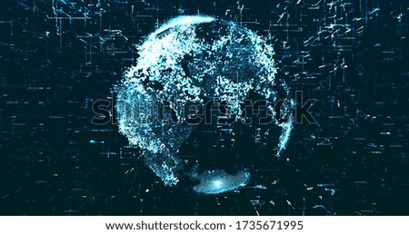 Abstract digital data background. 3D rendering