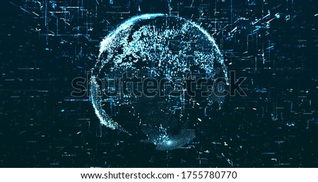 Abstract digital data background. 3D rendering
