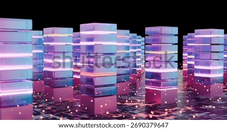 Abstract Digital Data Storage Concept