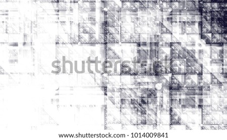 Abstract digital fractal pattern. Horizontal orientation. Abstract futuristic geometric image.