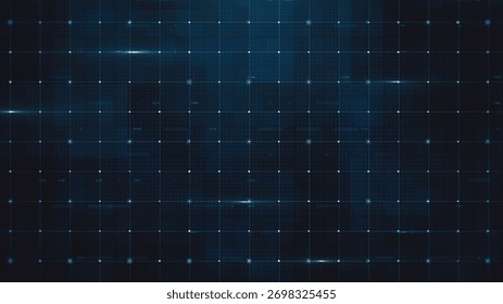 Abstract Digital Glitch Data Technology Grid