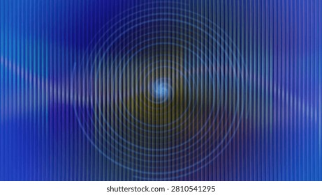 Abstract digital glitch effect with blue light isolated on white background