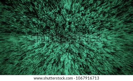 Abstract Digital Grid Green Science Fiction Stock Illustration