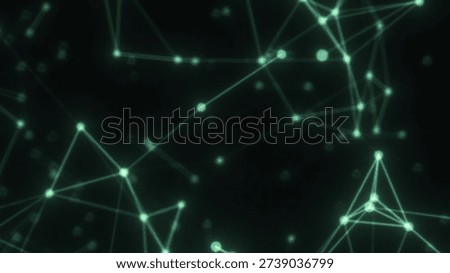 Abstract digital network with interconnected glowing nodes and lines.