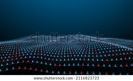 Abstract of Digital population risk background. 3D illustration and rendering. Concept of metaverse technology, digital art, illustration design and science futuristic.