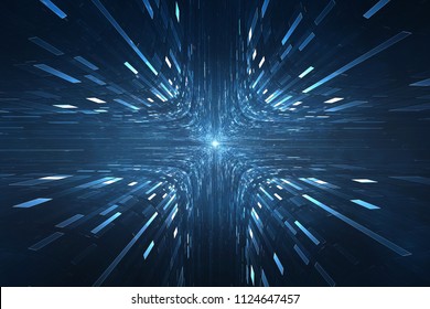 Abstract Digital Science Fiction Futuristic Background Stock ...