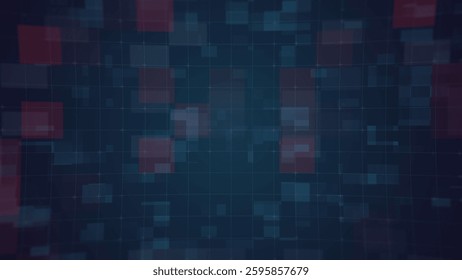 Abstract Digital Technology Grid Network Data Blocks System Interface Design Background - Backgrounds - 4K Quality