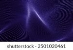 Abstract digital wave background with glowing dots, futuristic technology design