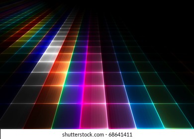 Abstract Disco Floor Background