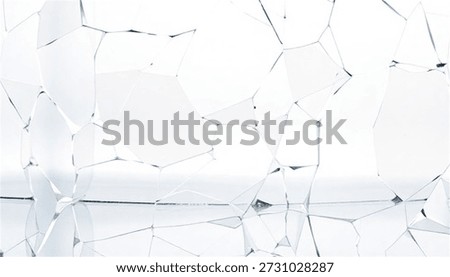 Abstract distorted reflections through transparent glass surface.