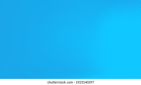 Abstract Dot Halftone Blue Color Pattern Gradient Texture Background. Used For Graphics  Pop Art Comics Style.