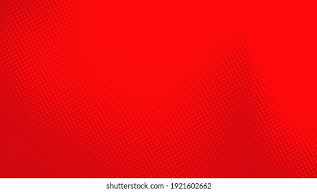 Abstract Dots Halftone Red Color Pattern Gradient Texture With Technology Digital Background. Pop Art Comics Style.