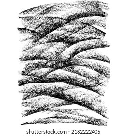 Abstract Drawing With Black Wax Crayons. Graphic Chaotic Strokes. Background Or Texture For The Mask Template.