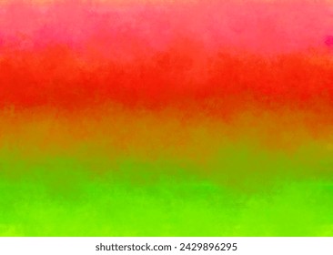 グラデーションカラー間の滑らかなぼかしによる、緑から赤への抽象的描画グラデーションの遷移のイラスト素材
