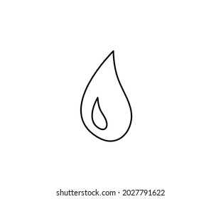 Abstract Drop As Line Drawing On White Background