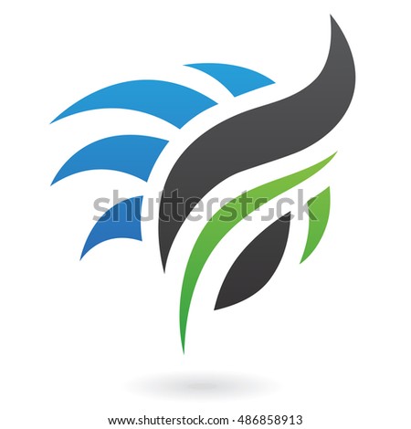 Abstract dynamic icon and design element