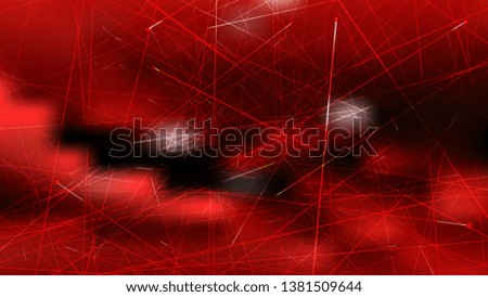 Abstract Dynamic Random Lines Red and Black Background