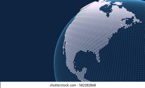 Abstract Earth Map - USA, Canada, Mexico For Your Design