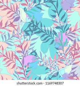 Abstract elegance pattern with floral background.