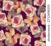 Abstract elegance seamless pattern with floral background