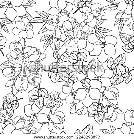 Abstract elegance seamless pattern with floral background