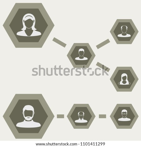 Abstract elements. Social icons in the pattern. People Flat icons collection. Icons and people Icons with Background.