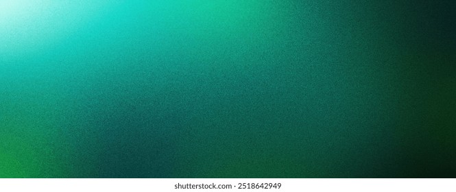 Abstract Emerald Color Gradient Background with a Grainy Texture. Soft, Simple, Minimalist, Vintage, Flat, Blurred Background for Design, Print, Presentation, or Packaging.