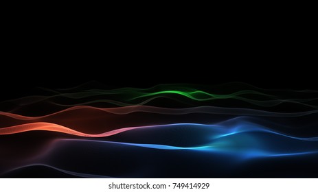 Abstract Energy Wave Form, RGB Color