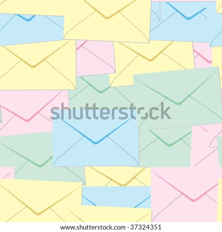 Abstract envelopes background. Seamless. Pastel palette. Raster illustration. Stock photo © 
