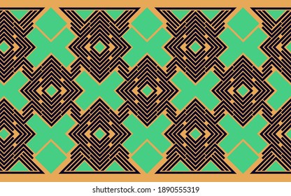 Abstract Ethnic Geometric Pattern Design For Background Wallpaper.Mexican,American,African Or Indian TribeStyle.Textlie Art Geometric Creative Graphic Fashion Fabric Decoration.