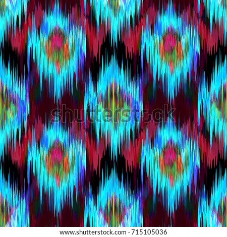 Abstract ethnic ikat pattern background Traditional pattern on the fabric in Indonesia and other Asian countries