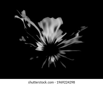 Abstract Explosion, Bullet Hole In Slow Motion. 