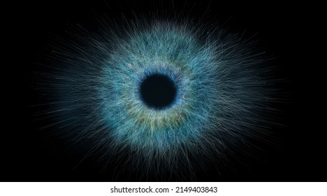 abstract eye on dark background, 3d render