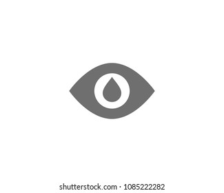 Abstract Eye Tear Logo Design. Water Drop View Look Logotype.