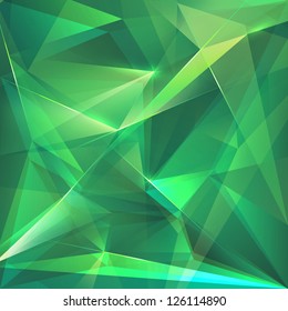 Abstract Faceted Emerald Green Background