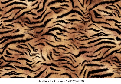 Abstract Feathered Tiger Skin Background Pattern