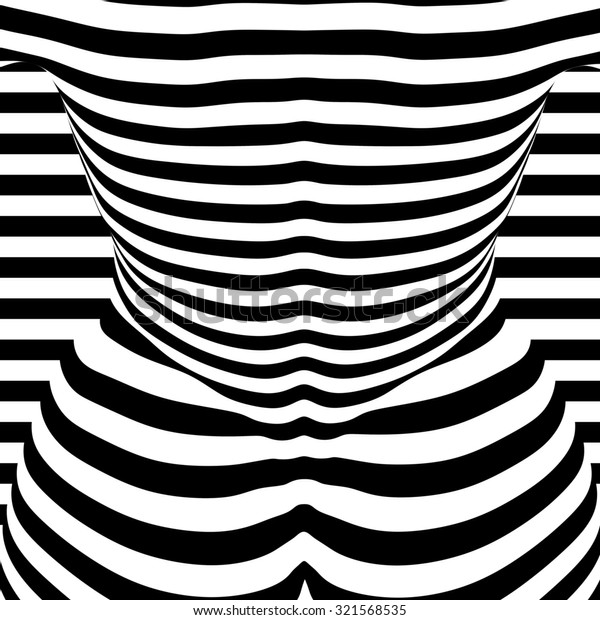 Abstract Female Nude Op Art Style のイラスト素材 321568535