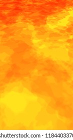 Abstract Fire Background with Flames. Wall of Fire. Glare on the water. 3D illustration