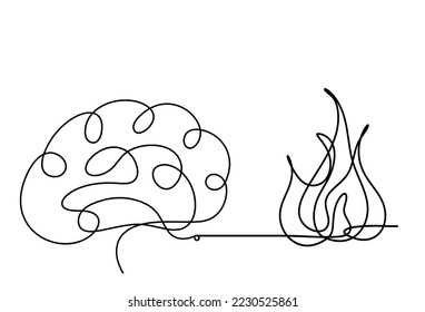Abstract fire and brain