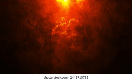 Abstract fire texture motion background. Yellow red and orange fire flames glowing with fiery combustion isolated on a black background. Abstract 3d illustration. 3D Illustration