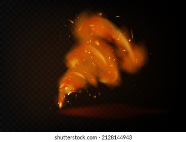 Abstract Fire Tornado Swirl. Illutration