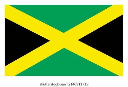 Abstract flag of Jamaica.The flag of Jamaica was adopted on 6 August 1962, the country having gained independence from the British-protected Federation of the West Indies. The flag consists of a gold.