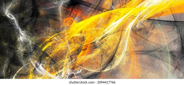 Abstract flame wave. Bright modern background with lighting effect. Fractal artwork for creative graphic design