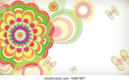 Abstract floral background. Business card. - Powered by Shutterstock