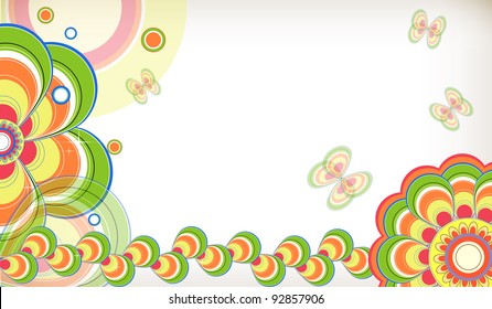 Abstract floral background. Business card. - Powered by Shutterstock