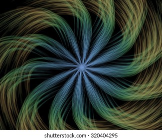 Abstract floral pattern in the form of a rotating flower.
