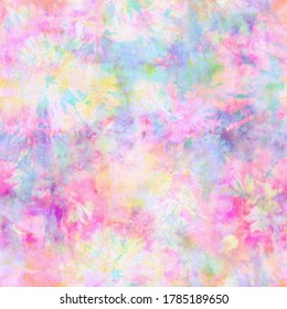 Abstract Floral Tie Dye Print 