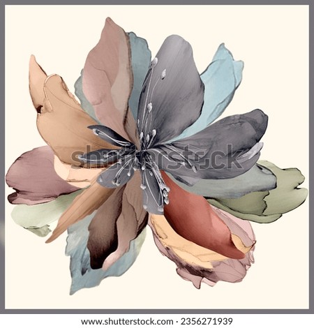 abstract flower scarf design for surface textile print pattern  Сток-фото © 