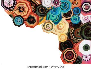 Abstract flowers shape background with nice color harmony